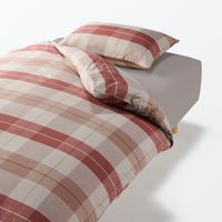 無印良品 綿フランネル掛ふとんカバー Ｄ １９０×２１０ｃｍ用 赤チェック 良品計画
