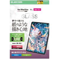 エレコム 11インチ iPad Pro (M4) ガラスフィルム ケント紙タイプ TB-A25PMFLGAPLL 1個