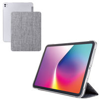 エレコム iPad Pro ケース 13インチ (M4) ファブリックフラップ 軽量 TB-A25PLWVCGY 1個