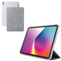 エレコム iPad Pro ケース 11インチ (M4) ファブリックフラップ 軽量 TB-A25PMWVCGY 1個