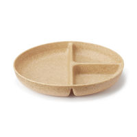 無印良品 レンジで使える ヤシの端材を使った 仕切り付きプレート ２枚組 良品計画