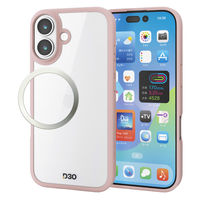 iPhone17 ケース ハイブリッド D3O(R) メタルステッカー付 ピンク PM-A25AD3OFCPN エレコム 1個（直送品）