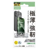 iPhone17 ガラスフィルム カメラレンズフィルム付 高透明 Gorilla(R) PM-A25AFLGOL エレコム 1個（直送品）