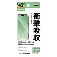 iPhone17 フィルム 高透明 衝撃吸収 抗菌 指紋防止 気泡防止 PM-A25AFLPG エレコム 1個（直送品）
