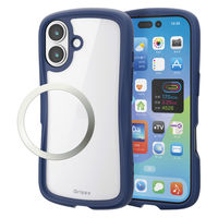 iPhone17 ケース ハイブリッド 磁気吸着対応メタルステッカー付 Grippy PM-A25AGRPFCNV エレコム 1個（直送品）