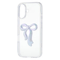 iPhone17 ケース ハイブリッド 衝撃吸収 リボンデザイン パールホワイト PM-A25AHVRIWH エレコム 1個（直送品）