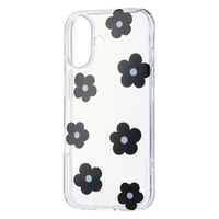 iPhone17 ケース ソフト 衝撃吸収 花柄デザイン ブラック PM-A25AIMLFLBK エレコム 1個（直送品）