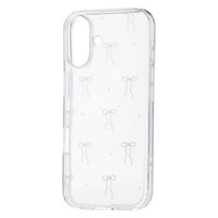 iPhone17 ケース ソフト 衝撃吸収 リボンデザイン シルバー PM-A25AIMLRISV エレコム 1個（直送品）