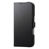 iPhone17 ケース レザー 手帳型 マグネット 衝撃吸収 MAGKEEP ブラック PM-A25APLFMGBK エレコム 1個（直送品）