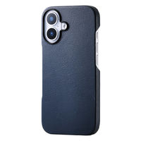 iPhone17 ケース ソフトレザー 超軽量 薄型 ネイビー PM-A25APLONV エレコム 1個（直送品）