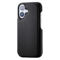 iPhone17 ケース ソフトレザー カードケース機能付 ブラック PM-A25APLORFBK エレコム 1個（直送品）