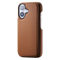 iPhone17 ケース ソフトレザー カードケース機能付 キャメル PM-A25APLORFCA エレコム 1個（直送品）