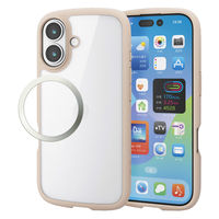 iPhone17 ケース ハイブリッド 衝撃吸収 軽量 薄型 ベージュ PM-A25ATSLFCBE エレコム 1個（直送品）