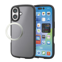 iPhone17 ケース ハイブリッド 衝撃吸収 軽量 薄型 マットブラック PM-A25ATSLFCBKM エレコム 1個（直送品）