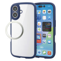 iPhone17 ケース ハイブリッド 衝撃吸収 軽量 薄型 極限保護 ネイビー PM-A25ATSLFCKNV エレコム 1個（直送品）