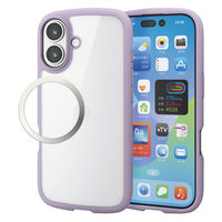 iPhone17 ケース ハイブリッド 衝撃吸収 軽量 薄型 ラベンダー PM-A25ATSLFCPU エレコム 1個（直送品）