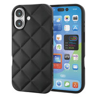 iPhone17 ケース ソフト 衝撃吸収 キルティング風デザイン ブラック PM-A25AUCQBK エレコム 1個（直送品）