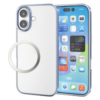 iPhone17 ケース ソフト 薄型 メタリックデザイン ブルー PM-A25AUCTMBU エレコム 1個（直送品）