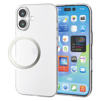 iPhone17 ケース ソフト 軽量 薄型 磁気吸着対応メタルステッカー付 クリア PM-A25AUCUCR エレコム 1個（直送品）