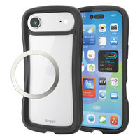 iPhone Air ケース ハイブリッド 衝撃吸収 Grippy ブラック PM-A25BGRPFCBK エレコム 1個（直送品）