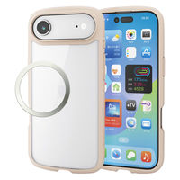 iPhone Air ケース ハイブリッド 衝撃吸収 軽量 薄型 ベージュ PM-A25BTSLFCBE エレコム 1個（直送品）