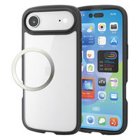 iPhone Air ケース ハイブリッド 衝撃吸収 軽量 薄型 ブラック PM-A25BTSLFCBK エレコム 1個（直送品）