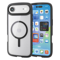 iPhone Air ケース ハイブリッド 軽量 薄型 MAGKEEP ブラック PM-A25BTSLFCMBK エレコム 1個（直送品）