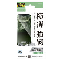 iPhone17 Pro ガラスフィルム 高透明 10H Gorilla(R) 薄型 指紋防止 PM-A25CFLGO エレコム 1個（直送品）