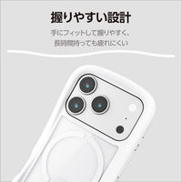 iPhone17 Pro ケース ハイブリッド MAGKEEP Grippy ホワイト PM-A25CGRPFMWH エレコム 1個（直送品）