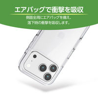iPhone17 Pro ケース ハイブリッド 衝撃吸収 軽量 AirShock クリア PM-A25CHVAIR2CR エレコム 1個（直送品）