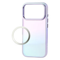 iPhone17 Pro ケース ハイブリッド 衝撃吸収 オーロラデザイン ラベンダー PM-A25CHVCAPU エレコム 1個（直送品）