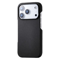 iPhone17 Pro ケース ソフトレザー 超軽量 薄型 ブラック PM-A25CPLOBK エレコム 1個（直送品）