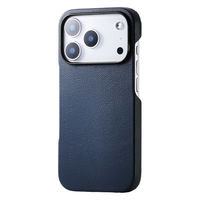 iPhone17 Pro ケース ソフトレザー 超軽量 薄型 ネイビー PM-A25CPLONV エレコム 1個（直送品）