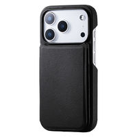 iPhone17 Pro ケース ソフトレザー カードケース機能付 ブラック PM-A25CPLORFBK エレコム 1個（直送品）