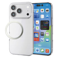 iPhone17 Pro ケース ハード 極薄 磁気吸着対応メタルステッカー付 クリア PM-A25CPV06CR エレコム 1個（直送品）