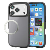 iPhone17 Pro ケース ハイブリッド 衝撃吸収 軽量 薄型 マットブラック PM-A25CTSLFCBKM エレコム 1個（直送品）