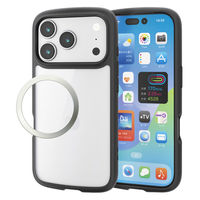 iPhone17 Pro ケース ハイブリッド 衝撃吸収 軽量 薄型 ブラック PM-A25CTSLFCBK エレコム 1個（直送品）