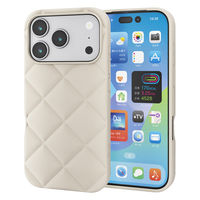 iPhone17 Pro ケース ソフト 衝撃吸収 キルティング風デザイン ベージュ PM-A25CUCQBE エレコム 1個（直送品）