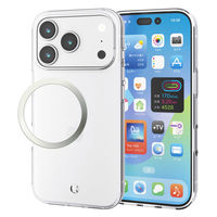 iPhone17 Pro ケース ソフト 薄型 磁気吸着対応メタルステッカー付 クリア PM-A25CUCTCR エレコム 1個（直送品）