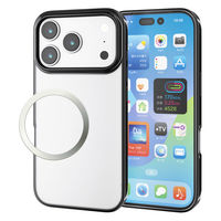 iPhone17 Pro ケース ソフト 薄型 メタリックデザイン ブラック PM-A25CUCTMBK エレコム 1個（直送品）