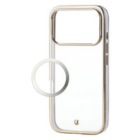 iPhone17 Pro ケース ソフト 衝撃吸収 メタリックライン グレージュ PM-A25CUCTMLGB エレコム 1個（直送品）