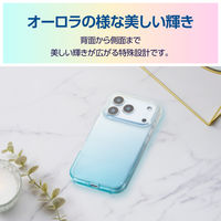 iPhone17 Pro ケース ソフト グラデーション ブルー PM-A25CUCWCBU エレコム 1個（直送品）