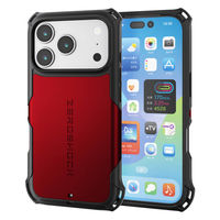 iPhone17 Pro ケース ハイブリッド 衝撃吸収 ZEROSHOCK レッド PM-A25CZERORD エレコム 1個（直送品）