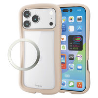 iPhone17 Pro Max ケース ハイブリッド 衝撃吸収 Grippy ベージュ PM-A25DGRPFCBE エレコム 1個（直送品）