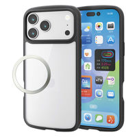 iPhone17 Pro Max ケース ハイブリッド 衝撃吸収 軽量 薄型 ブラック PM-A25DTSLFCBK エレコム 1個（直送品）