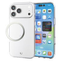 iPhone17 Pro Max ケース ソフト 薄型 磁気吸着対応メタルステッカー付 クリア PM-A25DUCTCR エレコム 1個（直送品）