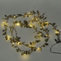 クリスマス　グリッターLEDリーフ(ゴールド) LAKOLE/ラコレ