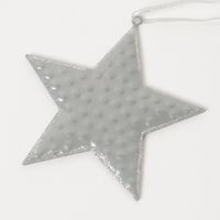 クリスマス　タタキオーナメントスター(シルバー) LAKOLE/ラコレ