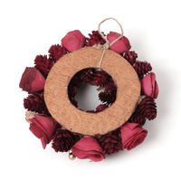 クリスマス　ドライリース(18cm) レッド LAKOLE/ラコレ