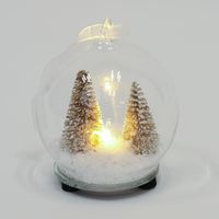 クリスマス　LEDガラスドームオーナメント(S) LAKOLE/ラコレ